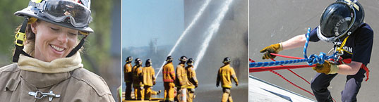 Firefighter Academy students learning